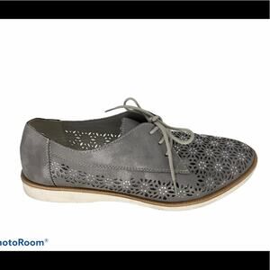 Remonte Women's Kennya Lasser Cut Gray Silver Lace Up Oxford 39us